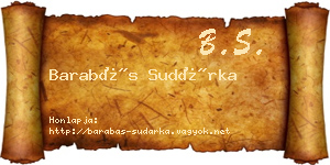 Barabás Sudárka névjegykártya
